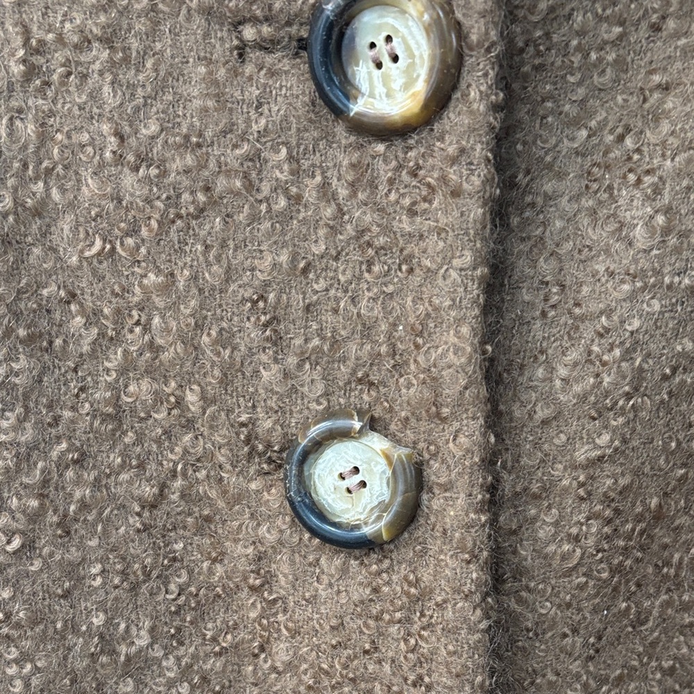 Chic Brown Button-Up Teddy Jacket - image 3